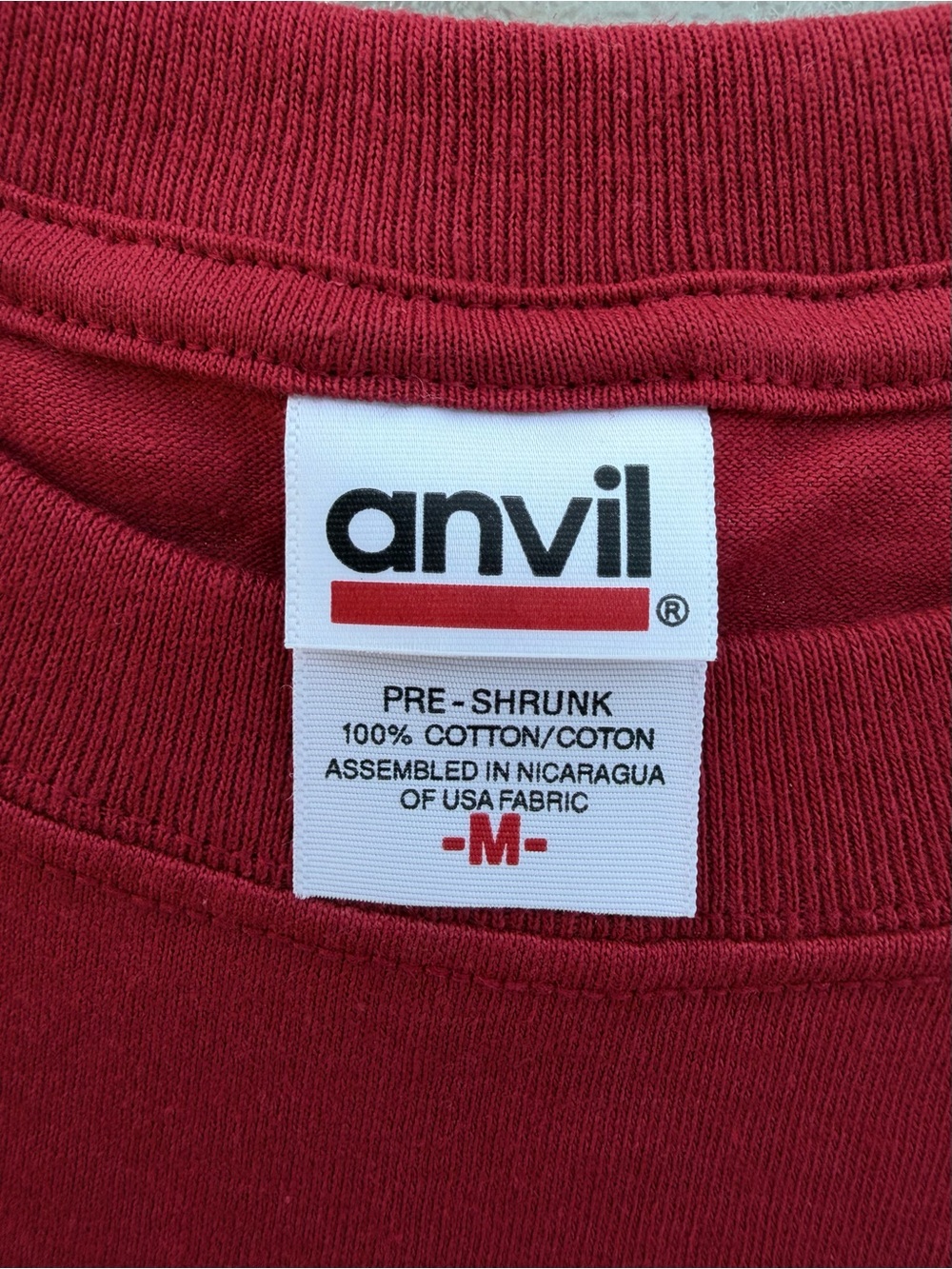 Anvil Red Short-Sleeve Graphic Tee with Equestrian Print - Picture 4 of 5
